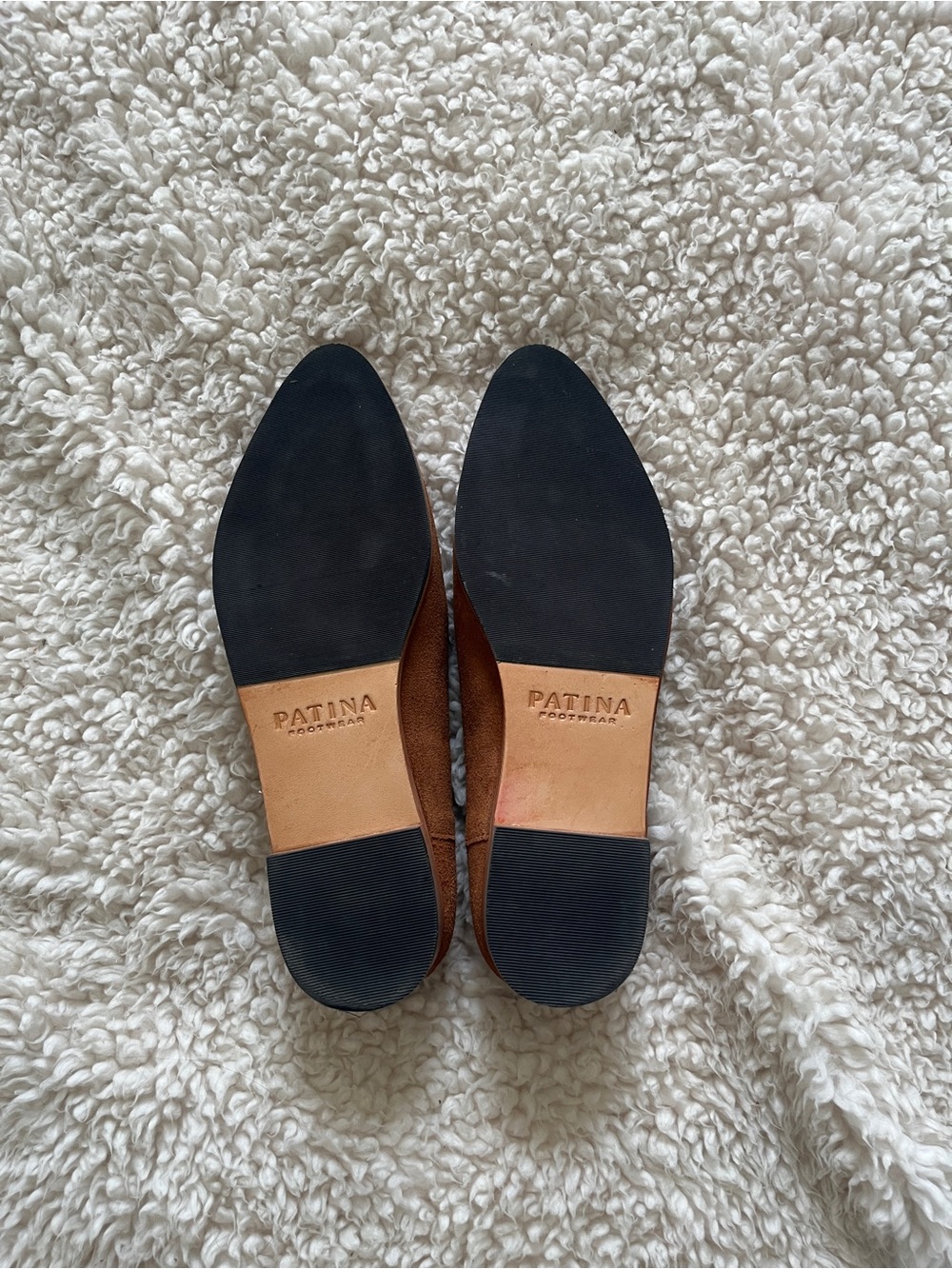 Portland Leather Patina Pointed Toe Suede Loafers in Cognac Brown - Picture 5 of 7